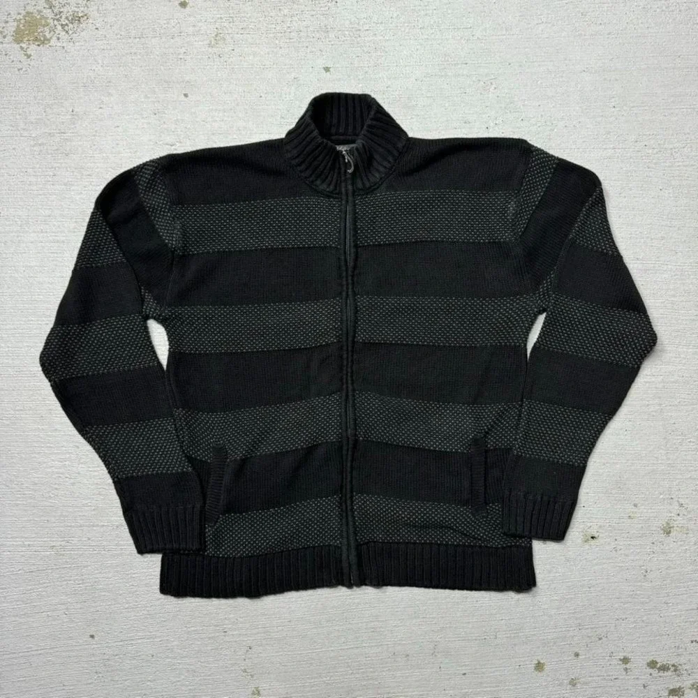 Method Zipup Striped Knit Sweater Size XL